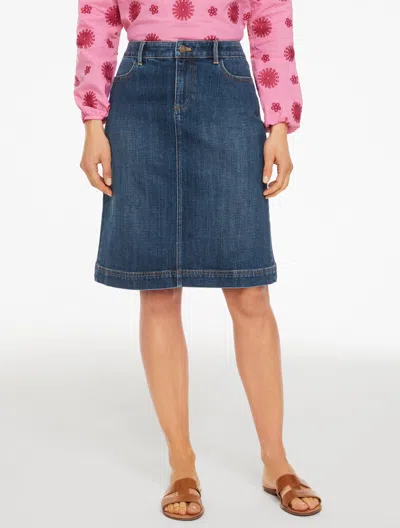 Talbots Plus Petite - Denim A-line Skirt - Palm Wash - 20