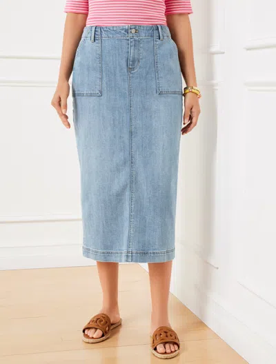 Talbots Plus Petite - Denim Midi Skirt - Cornelia Wash - 18