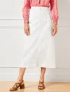 Talbots Plus Petite - Denim Midi Skirt - White - 16  In White