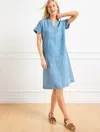 Talbots Plus Petite - Denim Shift Dress - Santa Barbara Wash - 1x