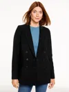 Talbots Plus Petite - Double Breasted Twill Blazer - Black - 18