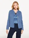 Talbots Plus Petite - Double Face Wool Blend Jacket - Moonlight Blue - 22  In Blue