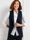 Talbots Easy Travel Sleeveless Blazer - Blue - 18  In Blue