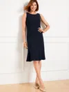 Talbots Plus Petite - Easy Travel Peplum Dress - Blue - 20