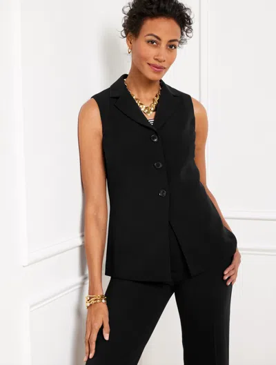 Talbots Plus Petite - Easy Travel Peplum Vest - Black - 16