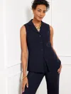 Talbots Plus Petite - Easy Travel Peplum Vest - Blue - 22