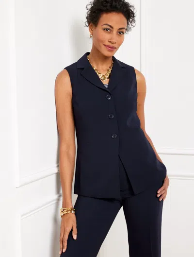 Talbots Plus Petite - Easy Travel Peplum Vest - Blue - 22