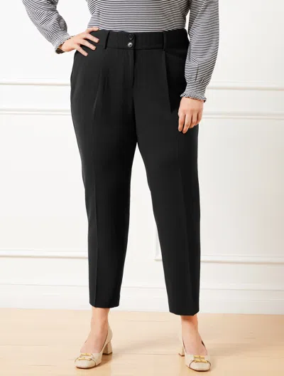 Talbots Easy Travel Tapered Ankle Pants - Black - 16