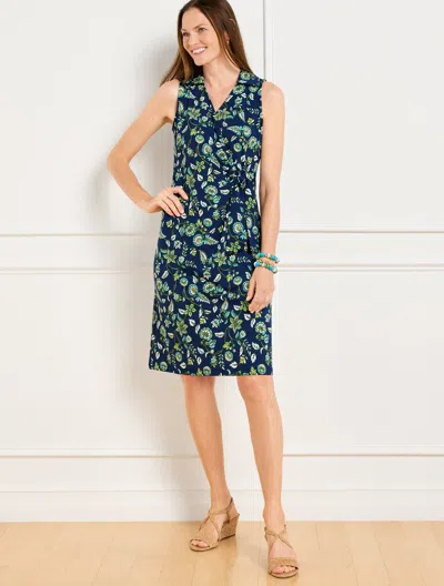 Talbots Plus Petite - Effortless Jersey Bella Dress - Dancing Jacobean - Ink - 2x