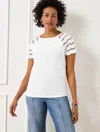 Talbots Plus Petite - Embroidered Eyelet Top - White - 3x