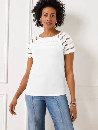 Talbots Plus Petite - Embroidered Eyelet Top - White - 3x