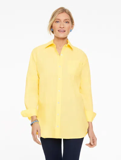 Talbots Plus Petite - Everyday Relaxed Shirt - Daisy - 100% Cotton  In Yellow