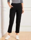 Talbots Petite - Everyday Stretch Straight Leg Ankle Pants - Black - Large  In Black