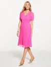 Talbots Plus Petite - Fit & Flare Soft Dress - Violet Rose - 20  In Pink