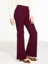 Talbots Plus Petite - Flare Leg Cotton Bi-stretch Pants - Rich Burgundy - 14