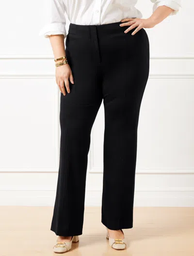 Talbots Plus Size - Flare Leg Refined Ponte Pants - Black - 22