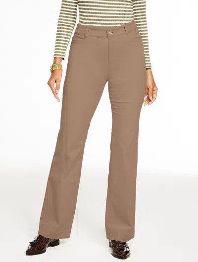 Talbots Plus Petite - Flare Leg Stretch Corduroy Pants - Portobello - 22  In Brown