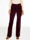 Talbots Plus Petite - Flare Leg Stretch Corduroy Pants - Rich Burgundy - 18