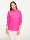 Talbots Plus Petite - Fleece Mockneck Pullover Sweater - Stunning Pink - 3x