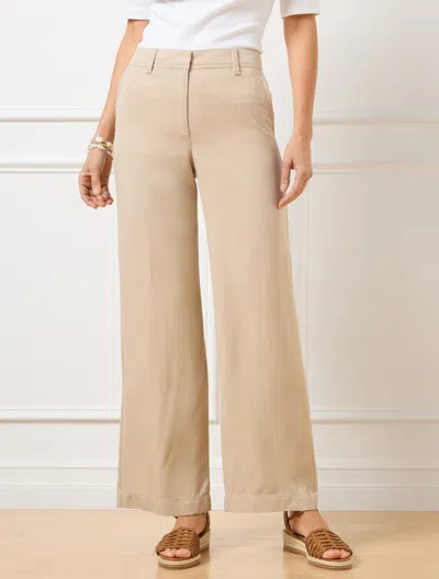 Talbots Plus Petite - Flowy Wide Ankle Pants - Soft Sand - 20