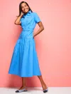 Talbots Plus Petite - Fresh Poplin Utility Shirtdress - Blue - 18  In Blue