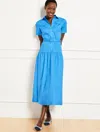 Talbots Plus Petite - Fresh Poplin Utility Shirtdress - Lakeside Blue - 22