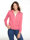 Talbots Plus Petite - Full-zip Cardigan Sweater - Petunia Pink - 3x  In Pink