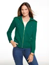 Talbots Plus Petite - Full-zip Cardigan Sweater - Pine Grove - 2x  In Green