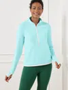 Talbots Plus Petite - Half-zip Pullover Sweater - Dot Jacquard - Blue Ice - 3x  In Blue Ice