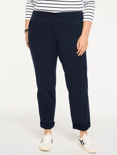 Talbots Plus Petite - Heritage Twill Everyday Chinos Pants - Blue - 14