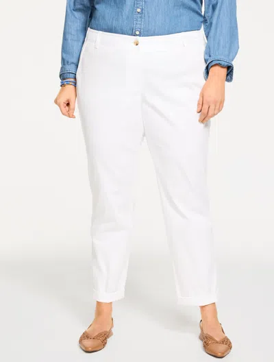 Talbots Plus Petite - Heritage Twill Everyday Chinos Pants - White - 22