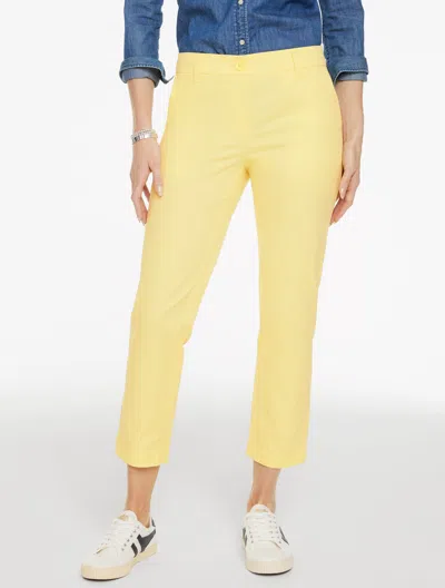 Talbots Plus Petite - Heritage Twill Perfect Crops Pants - Curvy Fit - Daisy - 22  In Yellow