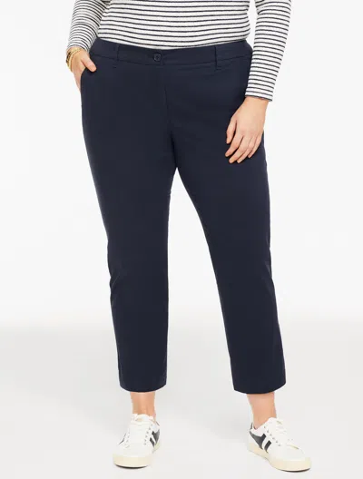 Talbots Plus Petite - Heritage Twill Perfect Crops Pants - Indigo - 16  In Blue