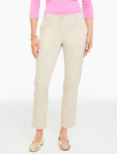 Talbots Plus Petite - Heritage Twill Perfect Crops Pants - Oat - 20  In Neutral