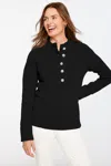 Talbots Plus Petite - Jewel Button Henley Sweater - Black - 2x