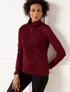 Talbots Lace Turtleneck Pullover Sweater - Dark Ruby - 3x  In Dark Ruby