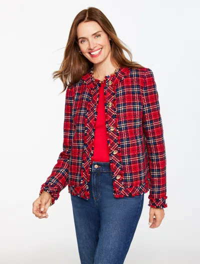 Talbots Plus Petite - Lady Jacket - Cupid Tartan - Red - 22