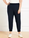 Talbots Plus Petite - Lightweight Woven Stretch Jogger Pants - Blue - 2x  In Blue
