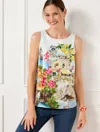 Talbots Plus Petite - Linen Cotton Shell Sweater - Coastal Scenic - White - X