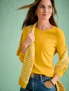 Talbots Plus Petite - Long Sleeve Crewneck T-shirt - Autum Orange - 3x  In Yellow