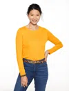 Talbots Plus Petite - Long Sleeve Crewneck T-shirt - Golden Honey - 2x