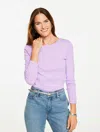 Talbots Plus Petite - Long Sleeve Crewneck T-shirt - Purple Rose - 3x  In Purple