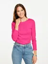 Talbots Plus Petite - Long Sleeve Crewneck T-shirt - Very Berry - 3x  In Pink