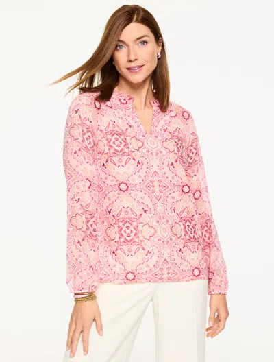 Talbots Plus Petite - Medallion Paisley Top - Ivory - 2x  In White