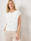 Talbots Plus Petite - Mesh Stitch Sweater Shell - White - 2x