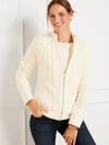 Talbots Mixed Stitch Cardigan Sweater - Ivory - 3x