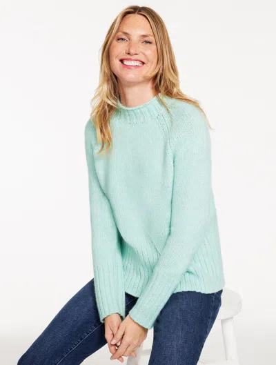 Talbots Plus Petite - Mockneck Sweater - Light Soft Jade Heather - 3x