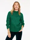 Talbots Plus Petite - Mockneck Sweater - Pine Grove - 2x  In Green