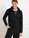 Talbots Plus Petite - Modal French Terry Full Zip Jacket - Black - 2x