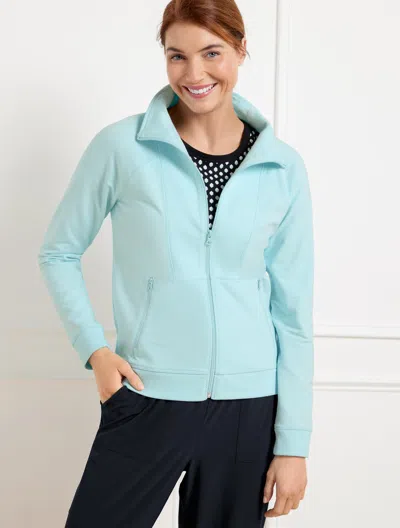 Talbots Plus Petite - Modal French Terry Full Zip Jacket - Blue Ice - 2x
